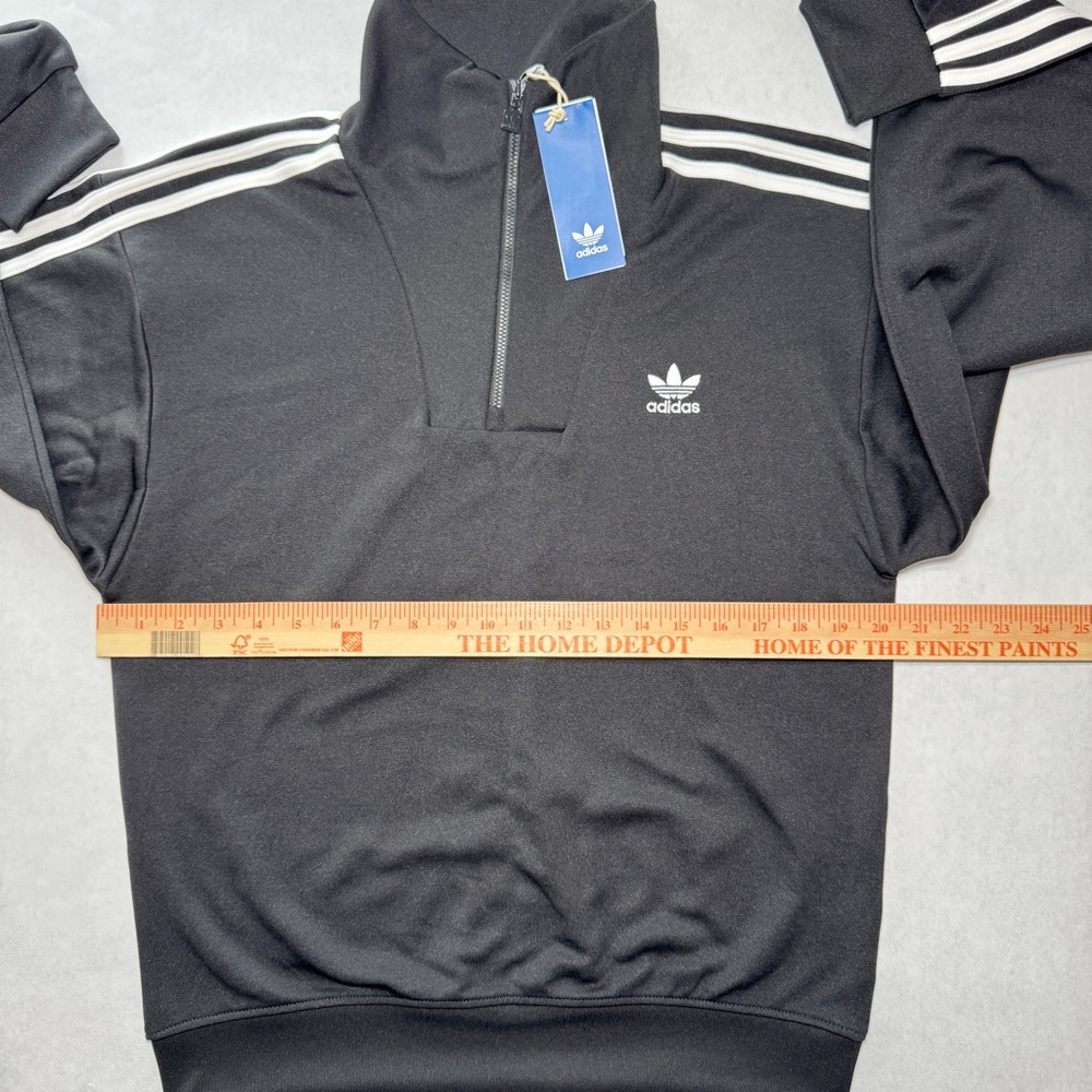 Adidas Funnel Neck Track Top Pullover Jacket, Men Size Small Black - Picture 7 of 9